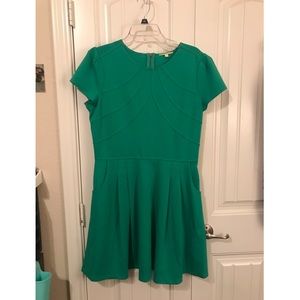 Green Fit and Flare Dress